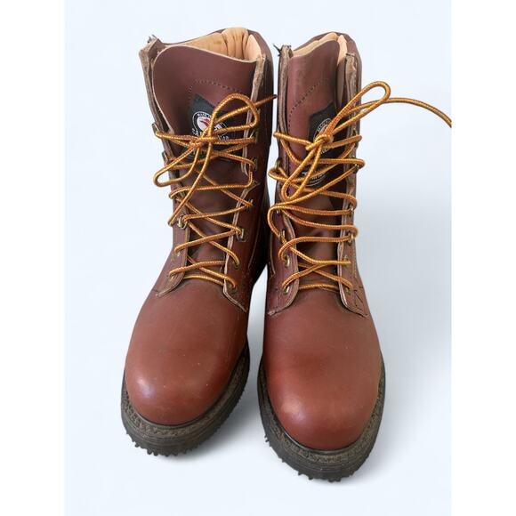 Carolina Logger Boots Mens 8 D Brown Leather Work Composite Toe Oil Resistant - Picture 9 of 13